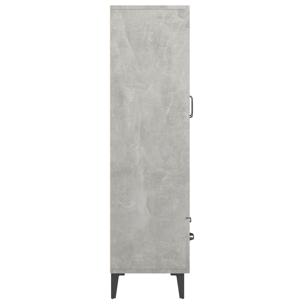 Skåp Betonggrå 70x31x115 cm