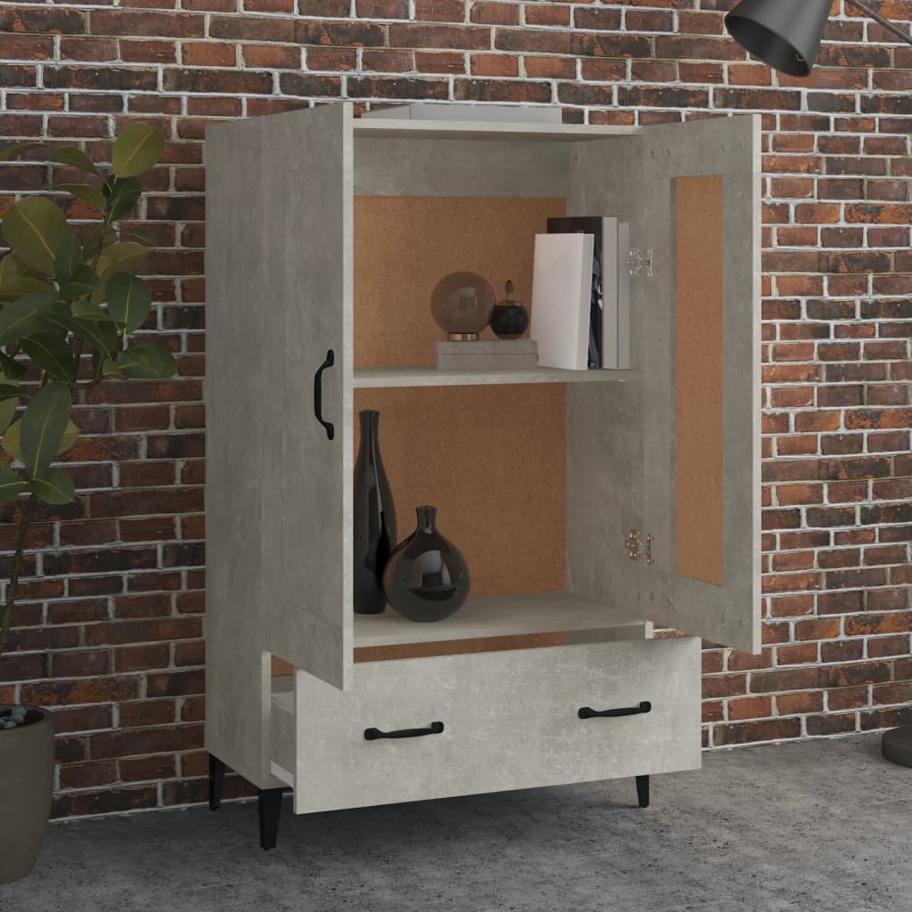 Skåp Betonggrå 70x31x115 cm
