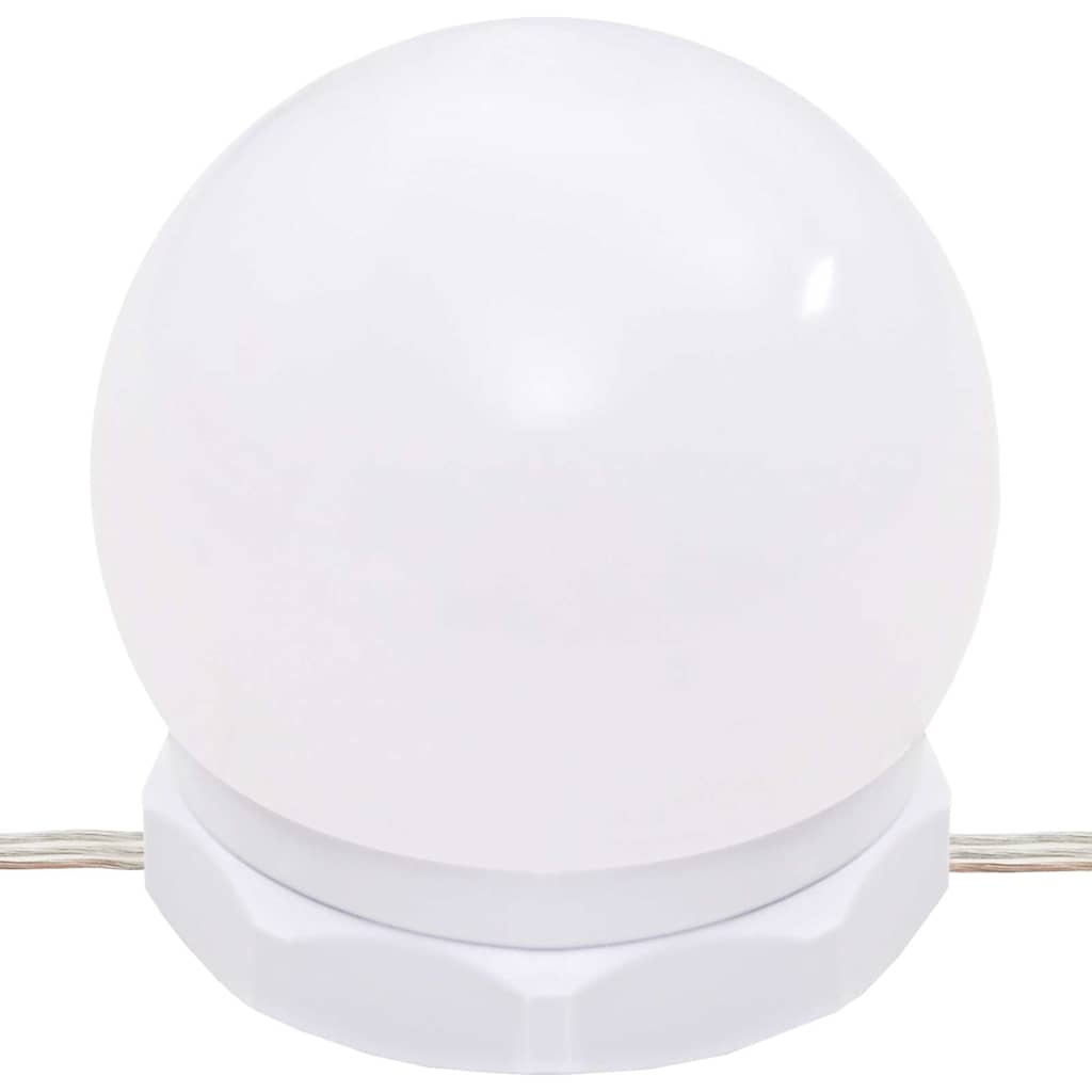 Sminkbord med spegel LED svart