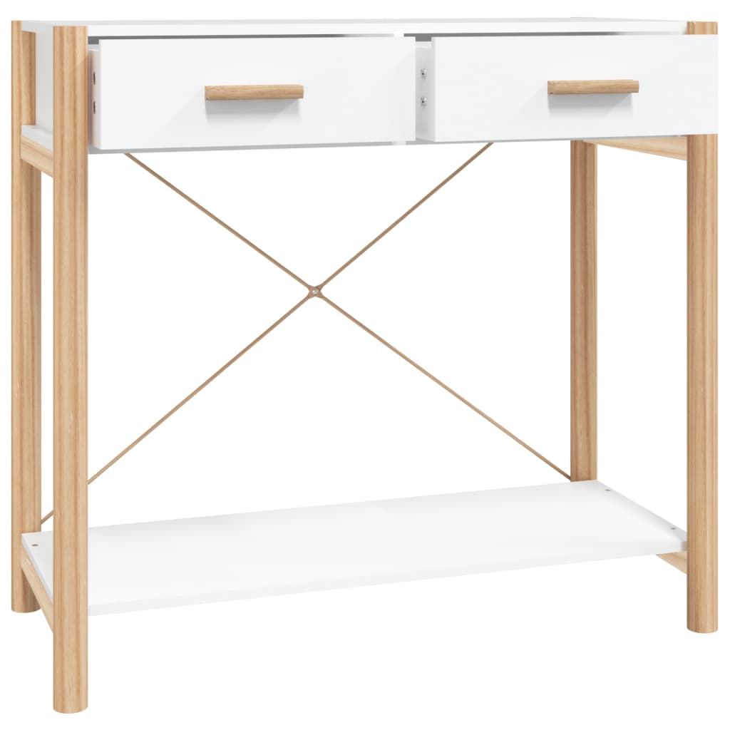 Avlastningsbord Konsollbord Vit 82x38x75 cm