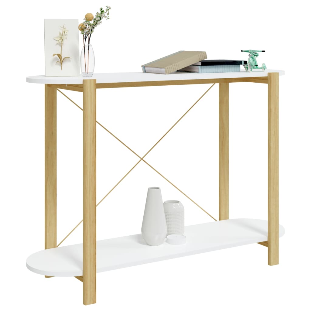 Avlastningsbord Konsollbord Vit 110x38x75 cm