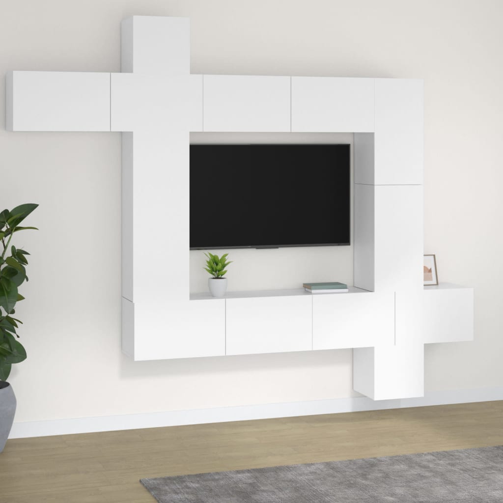 XXXXX Tv-skåp 9 delar vit