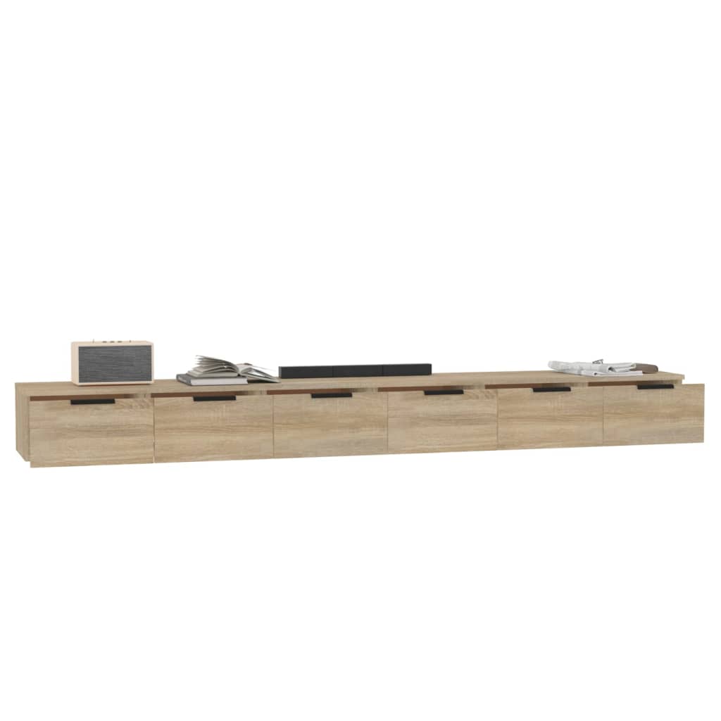 Väggskåp Sonoma Ek 2 st 102x30x20 cm