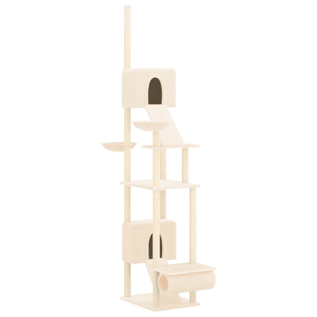 Kattmöbel Golv-till-tak klösträd gräddvit 277-303 cm