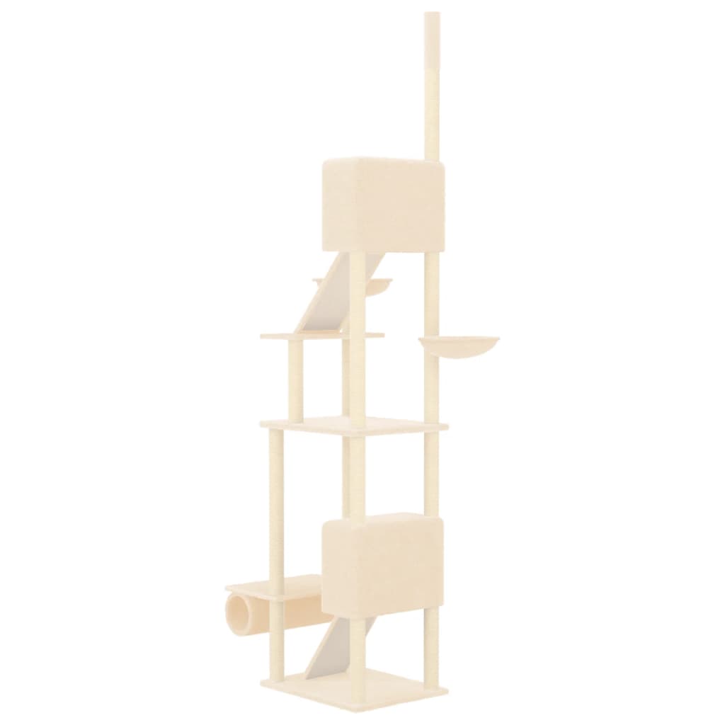 Kattmöbel Golv-till-tak klösträd gräddvit 277-303 cm