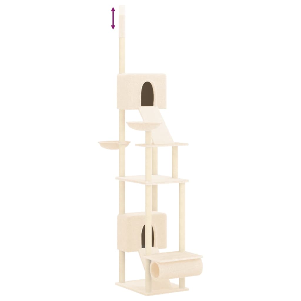 Kattmöbel Golv-till-tak klösträd gräddvit 277-303 cm