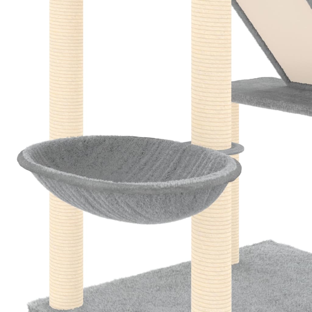 Kattmöbel Golv-till-tak klösträd ljusgrå 277-303 cm