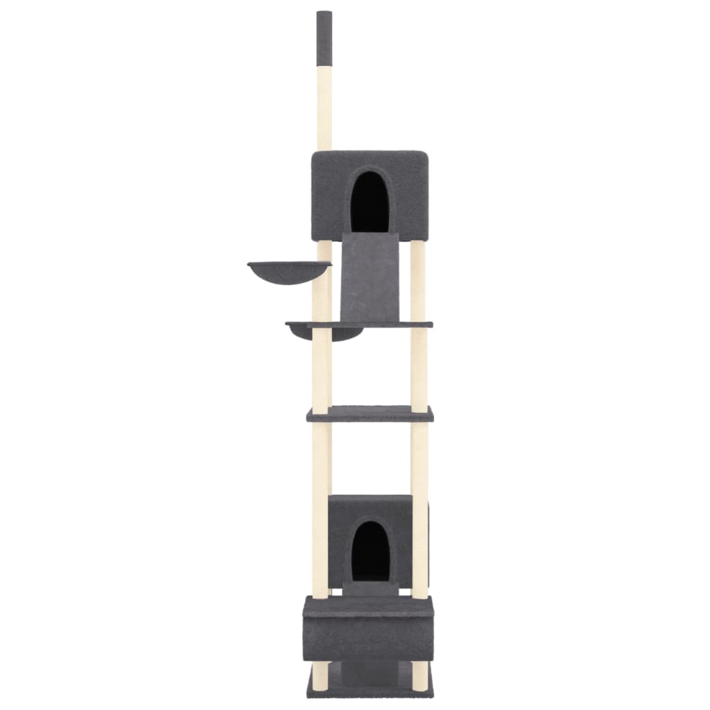 Kattmöbel Golv-till-tak klösträd mörkgrå 277-303 cm