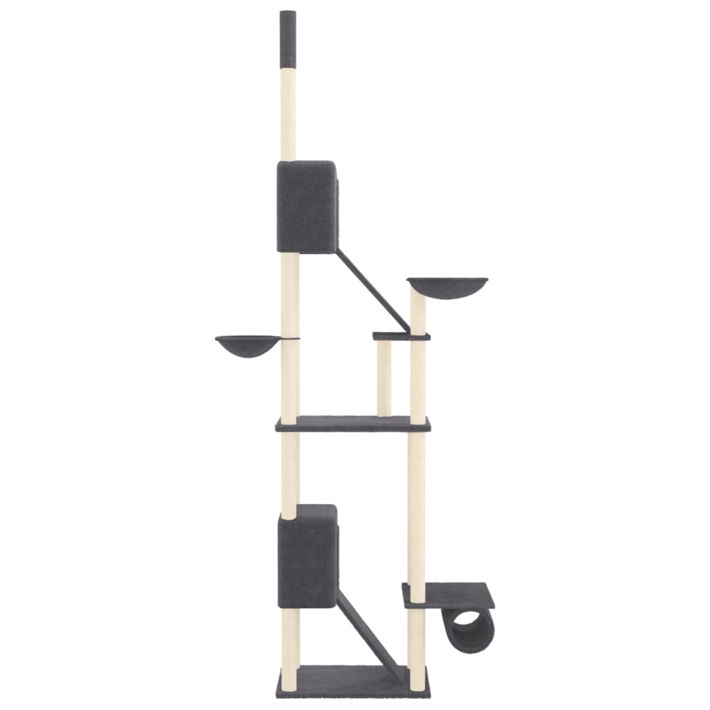 Kattmöbel Golv-till-tak klösträd mörkgrå 277-303 cm