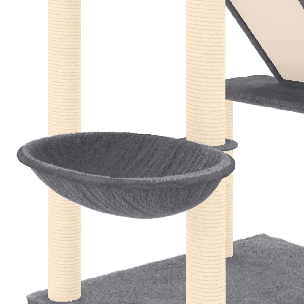 Kattmöbel Golv-till-tak klösträd mörkgrå 277-303 cm