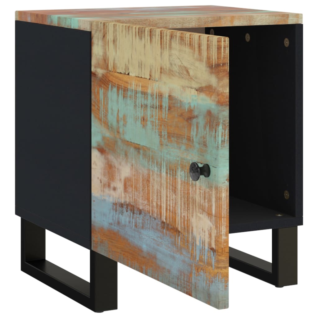 Sängbord 2 st 40x33x46 cm massivt återvunnet trä