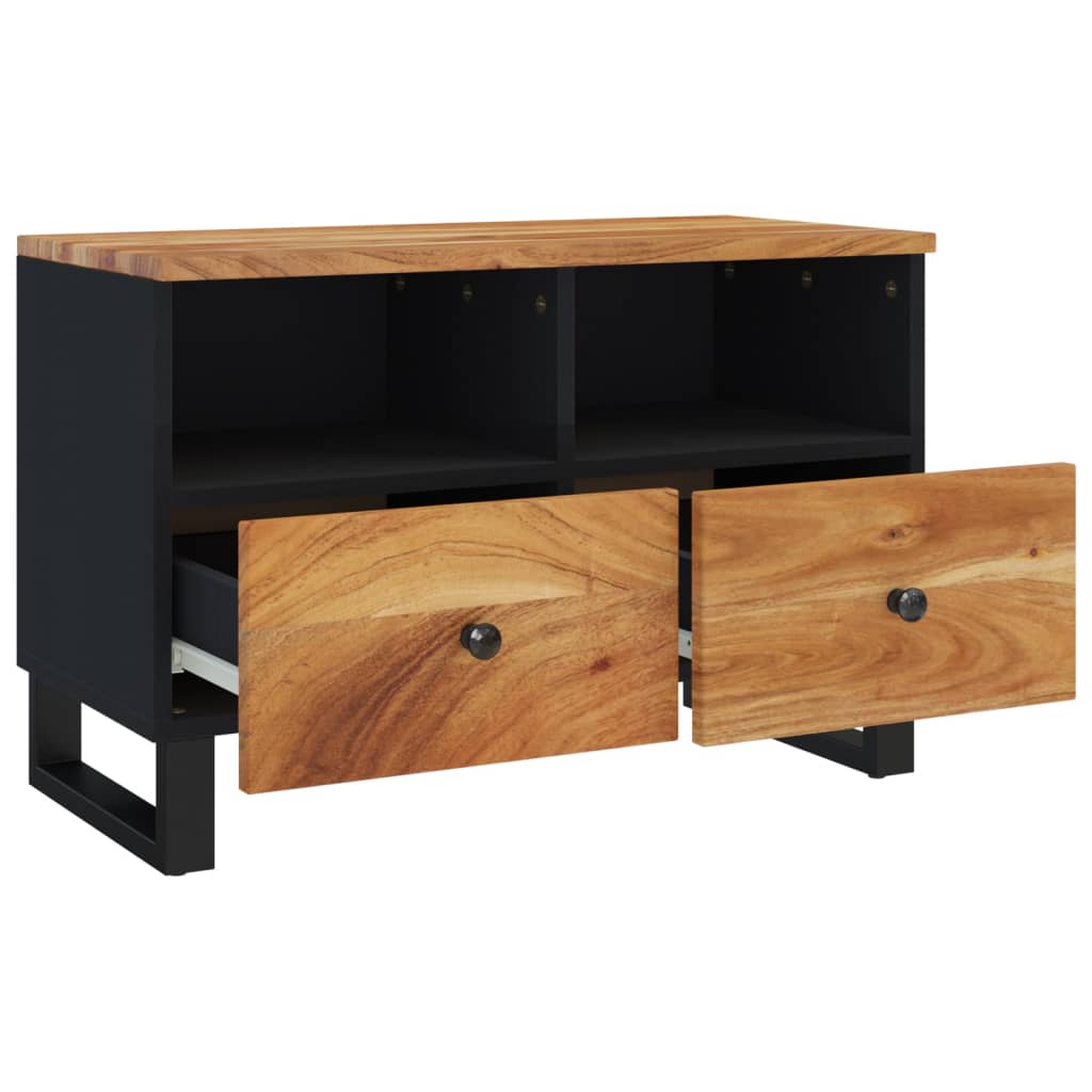 Tv-bänk 70x33x46 cm massivt akaciaträ