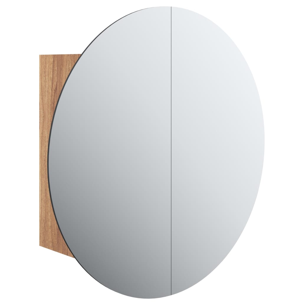 Badrumsspegel Spegelskåp LED Ek 40x40x17,5 cm