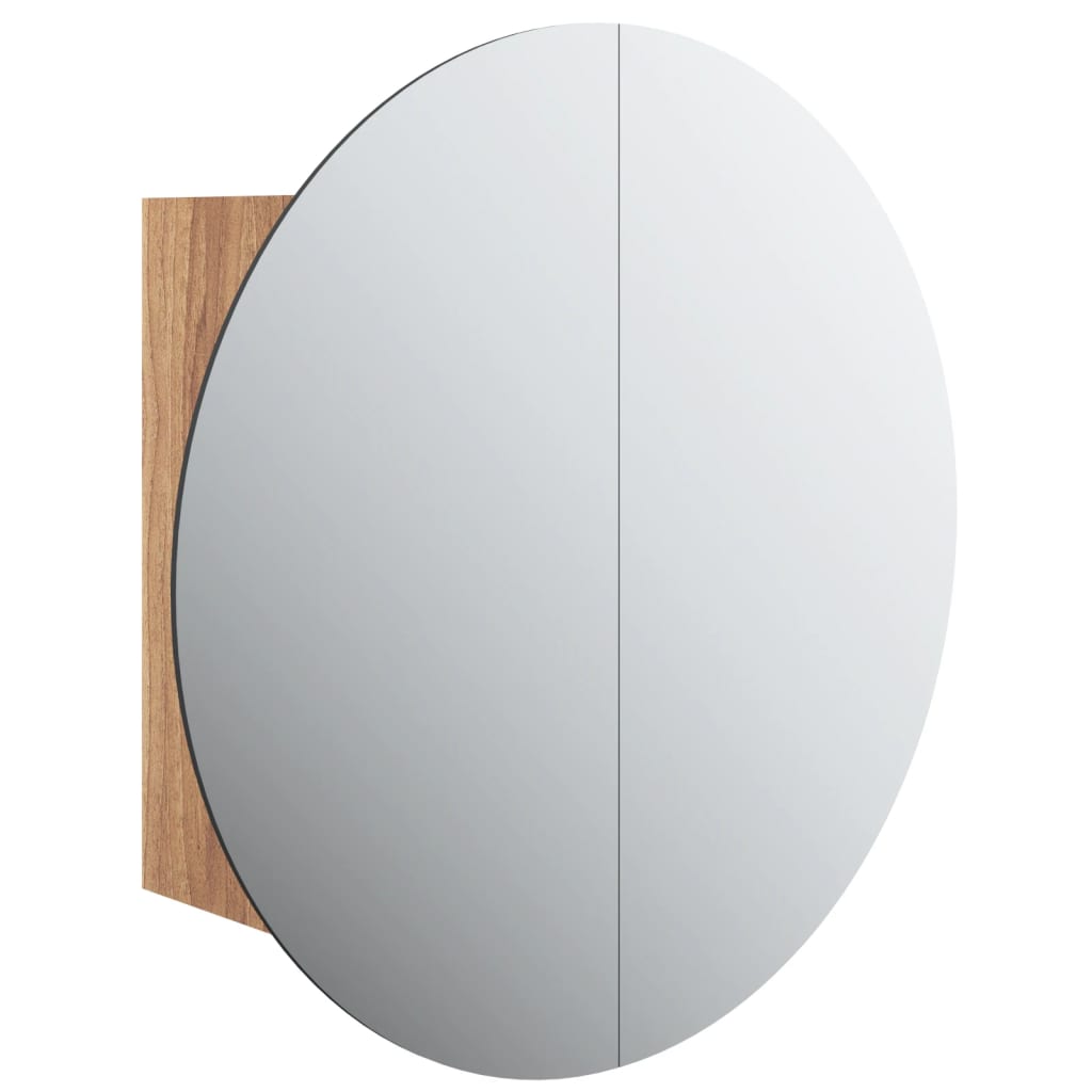 Badrumsspegel Spegelskåp LED Ek 47x47x17,5 cm