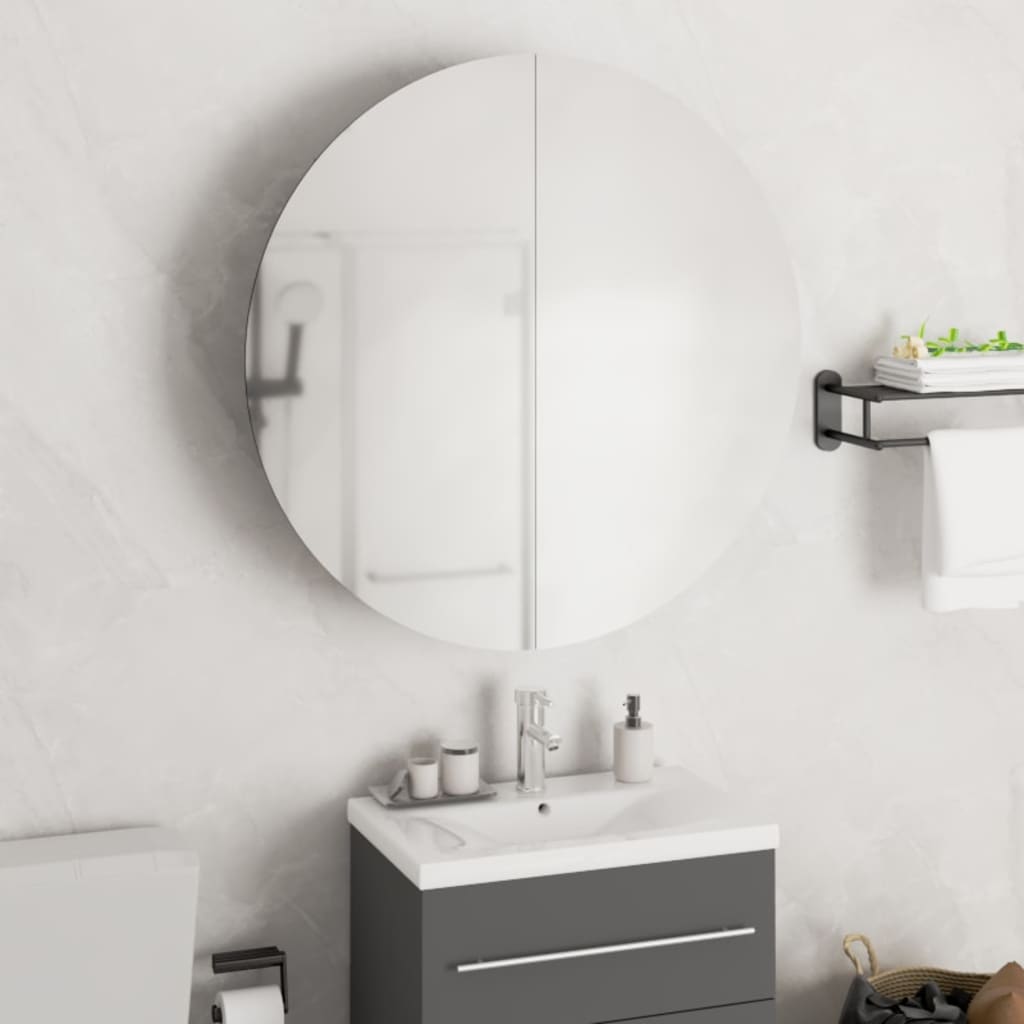 Badrumsspegel Spegelskåp LED Ek 40x40x17,5 cm