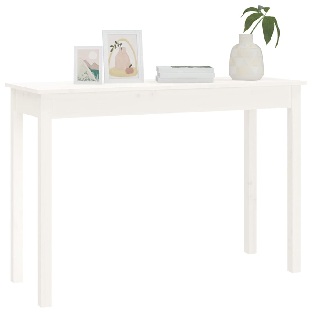 Avlastningsbord Konsollbord Vit 110x40x75 cm massiv furu