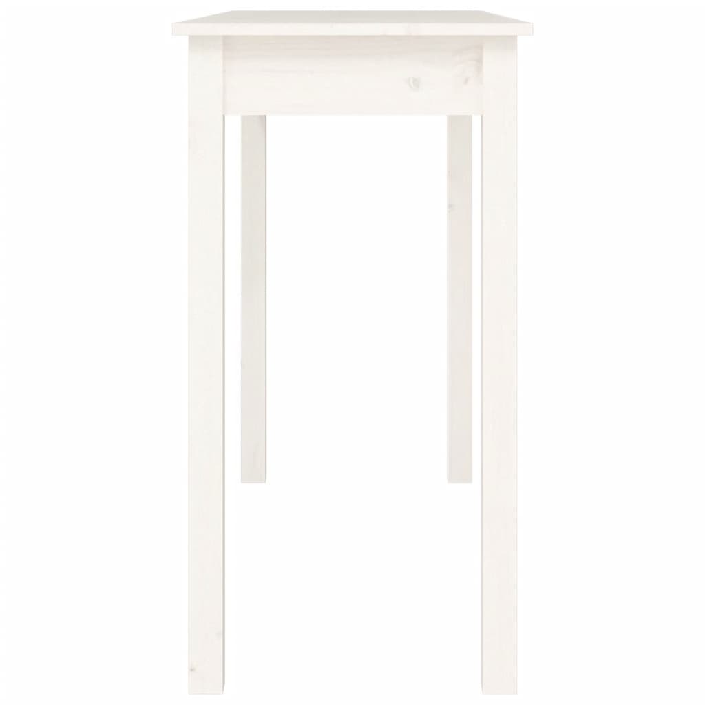 Avlastningsbord Konsollbord Vit 110x40x75 cm massiv furu