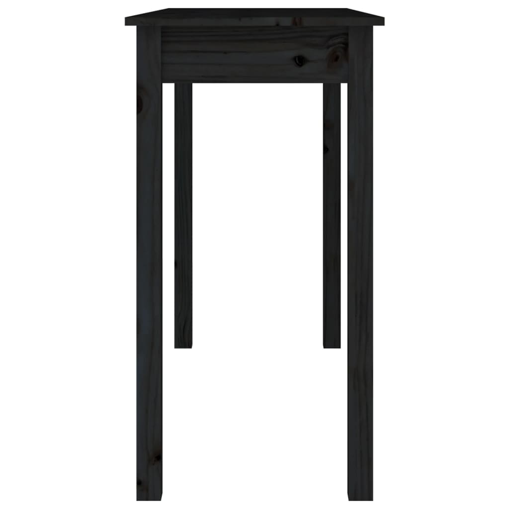 Avlastningsbord Konsollbord Svart 110x40x75 cm massiv furu
