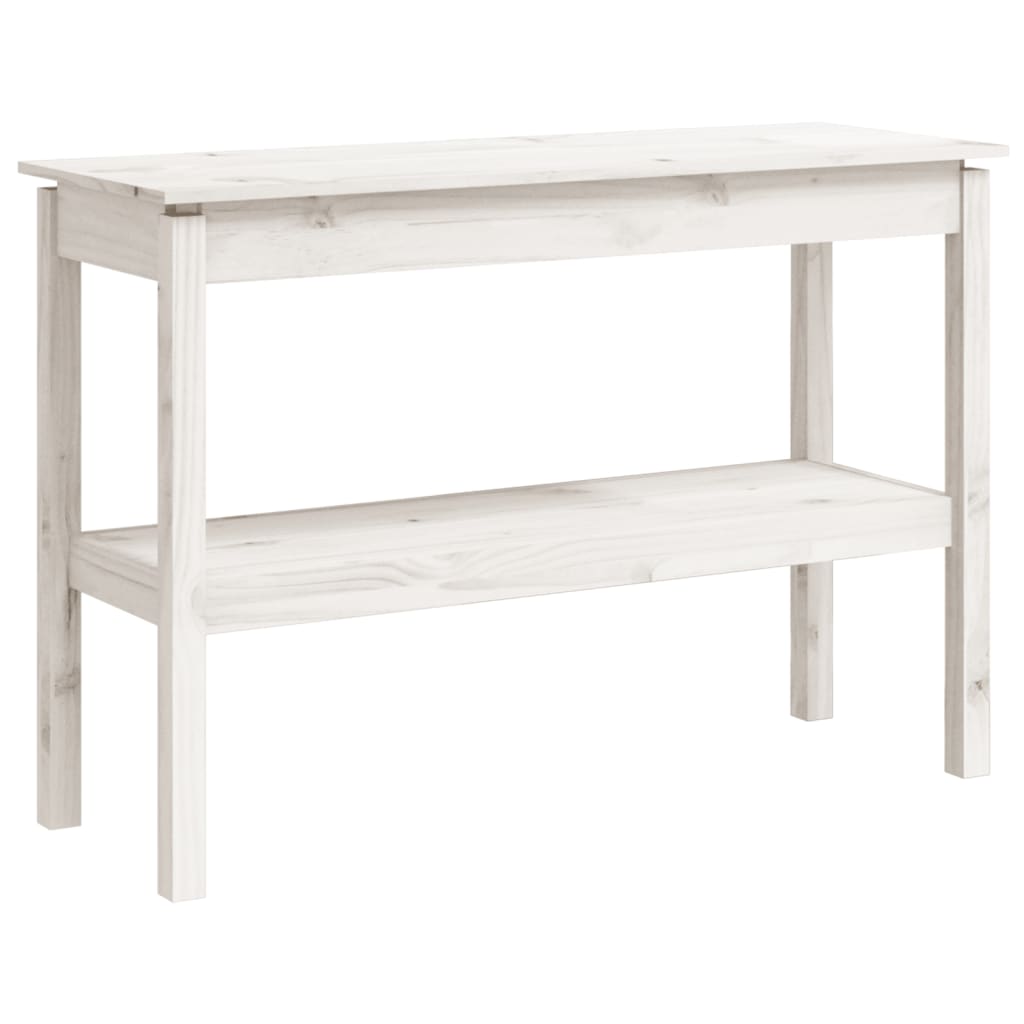 Avlastningsbord Konsollbord Vit 110x40x75 cm massiv furu