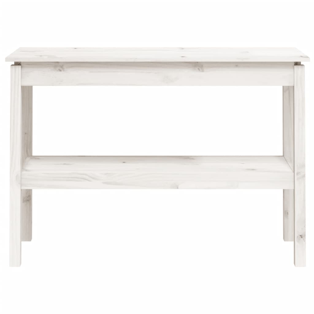 Avlastningsbord Konsollbord Vit 110x40x75 cm massiv furu
