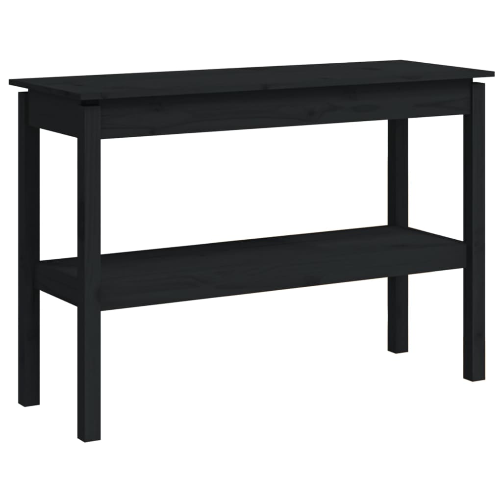 Avlastningsbord Konsollbord Svart 110x40x75 cm massiv furu