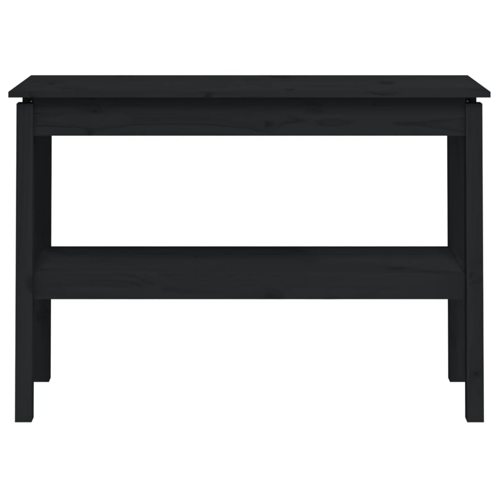 Avlastningsbord Konsollbord Svart 110x40x75 cm massiv furu