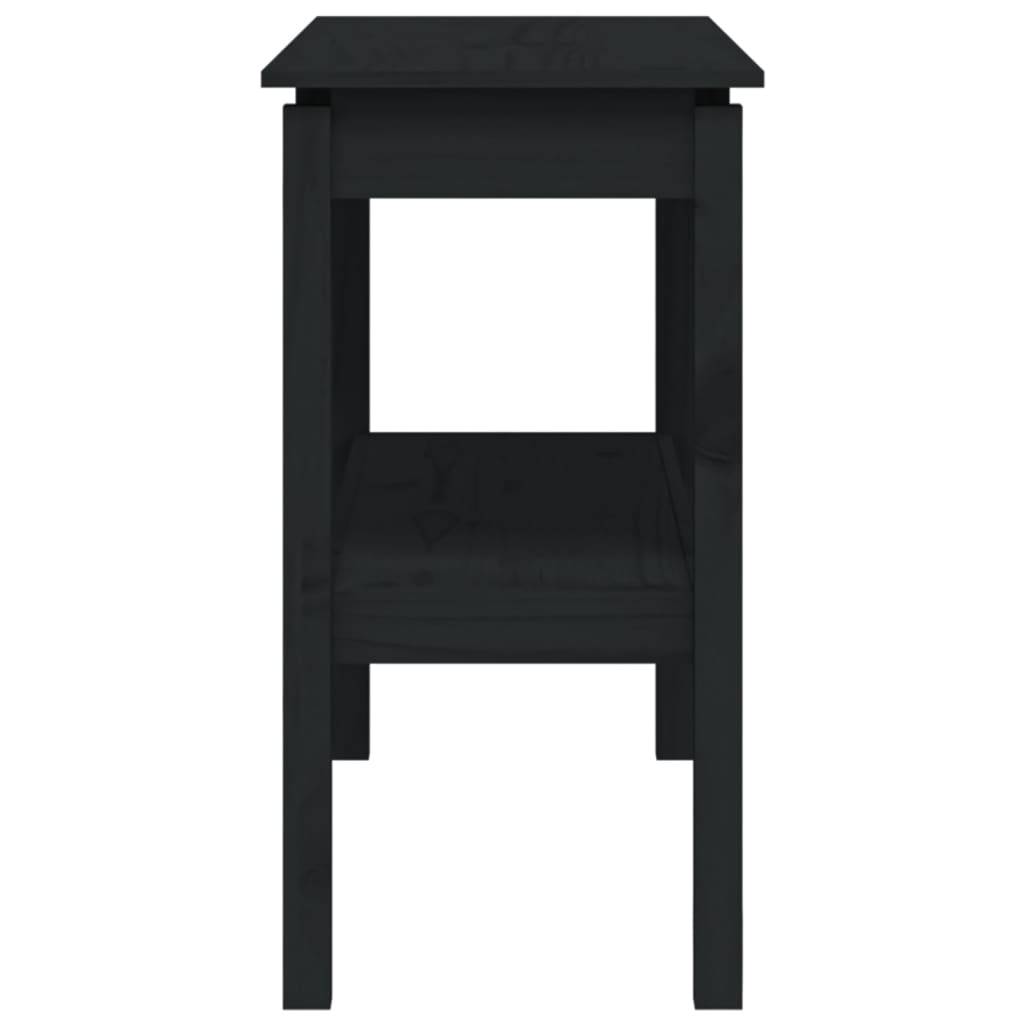 Avlastningsbord Konsollbord Svart 110x40x75 cm massiv furu