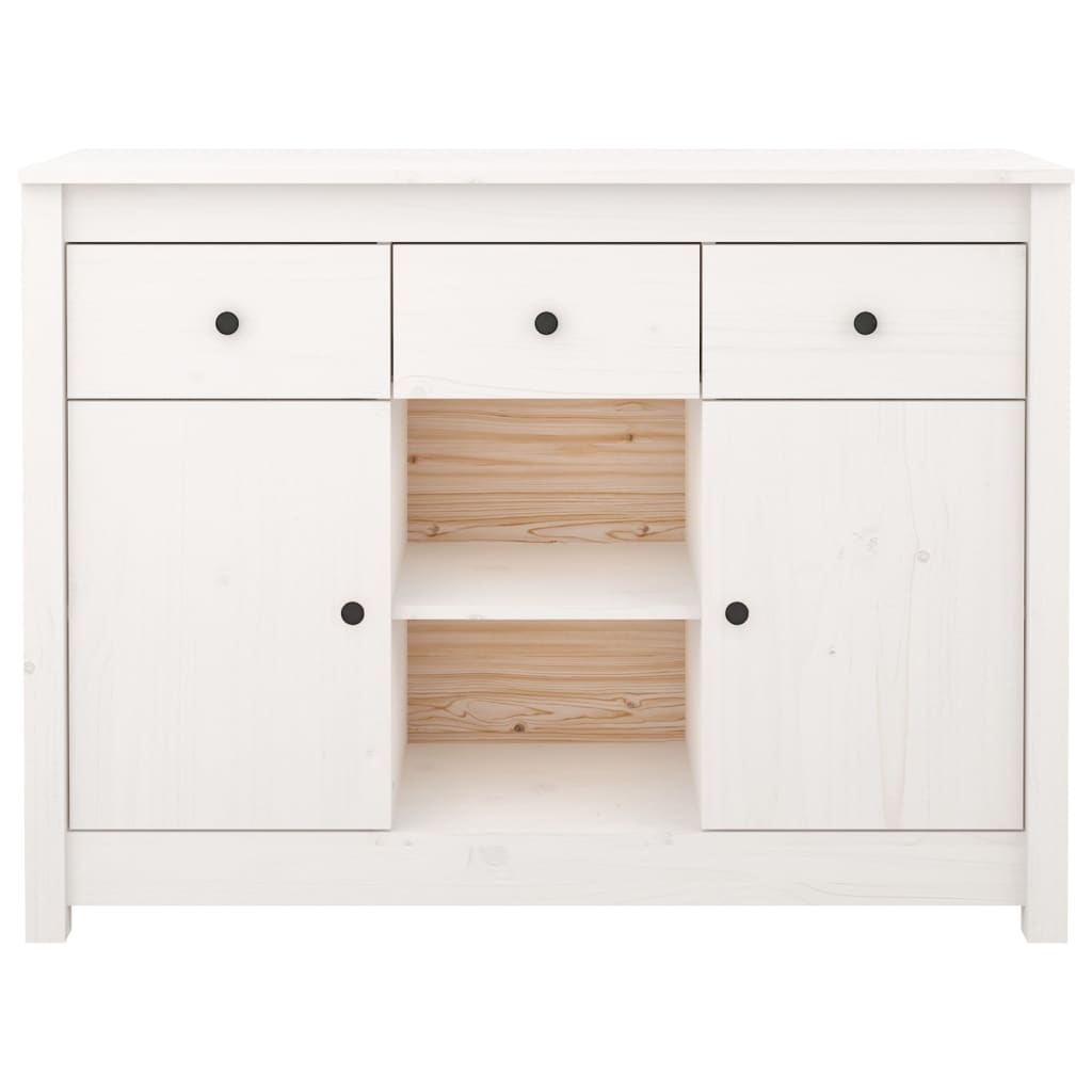 Skänk Vit 100x35x74,5 cm massiv furu