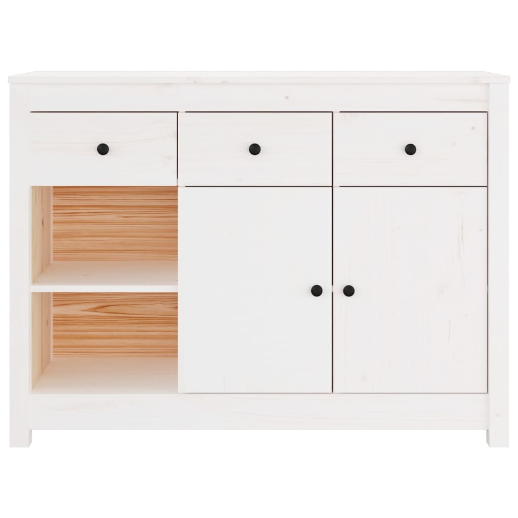 Skänk Vit 100x35x74 cm massiv furu