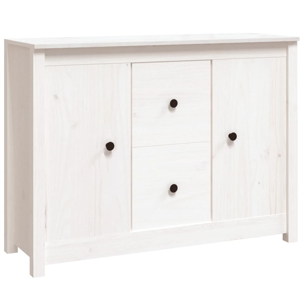 Skänk Vit 100x35x74 cm massiv furu