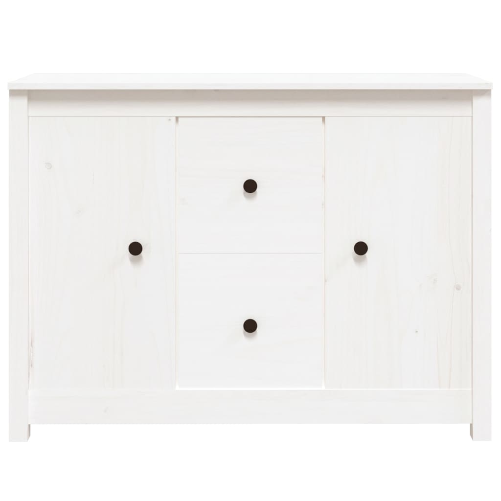 Skänk Vit 100x35x74 cm massiv furu