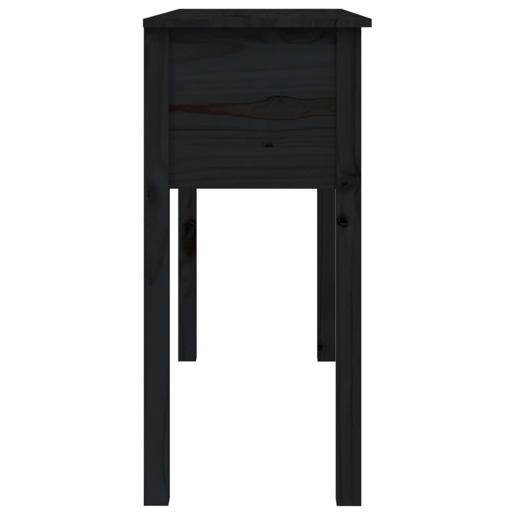 Avlastningsbord Konsollbord Svart 100x35x75 cm massiv furu