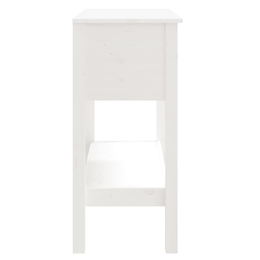 Avlastningsbord Konsollbord Vit 75x35x75 cm massiv furu