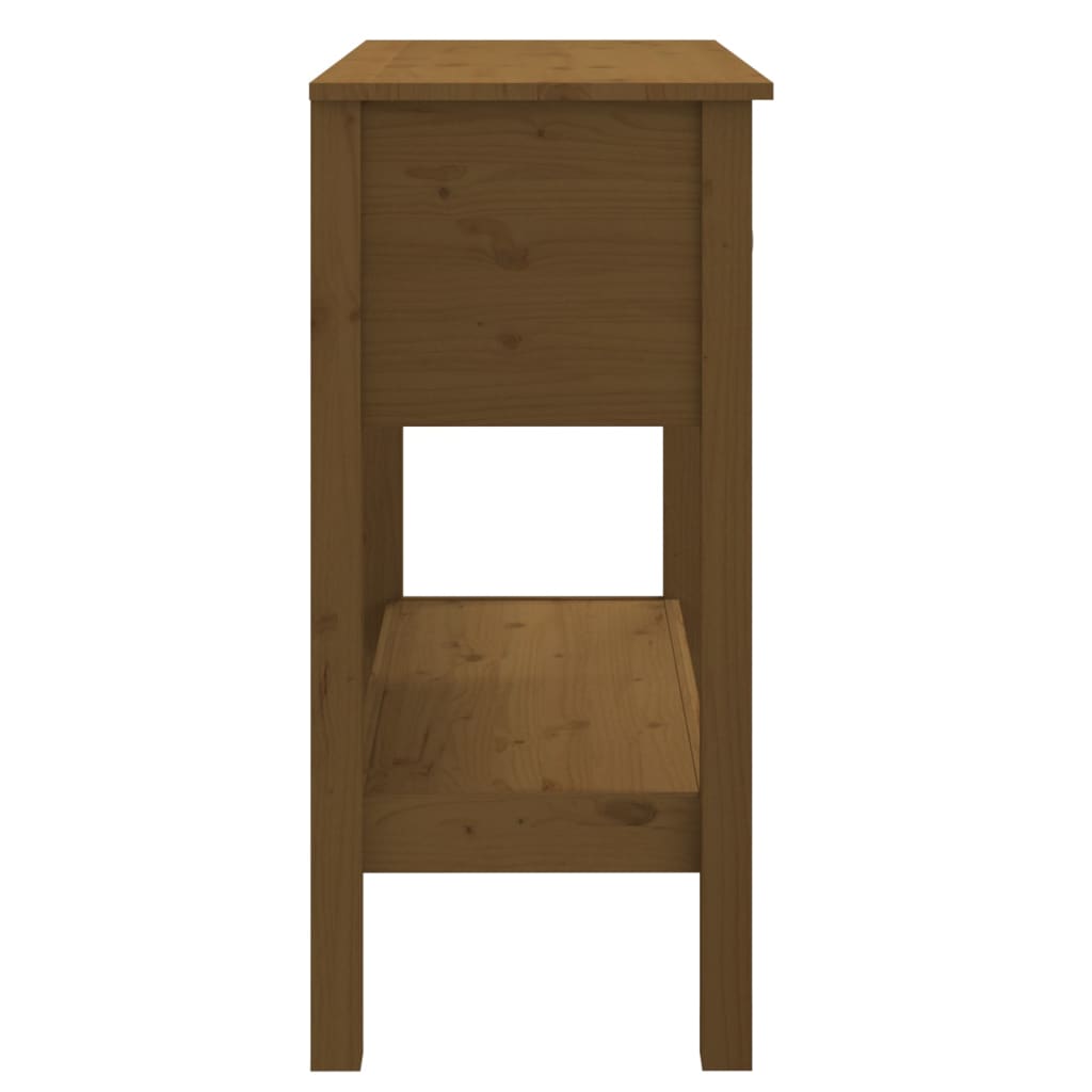 Avlastningsbord Konsollbord Brun honungsbrun 75x35x75 cm massiv furu