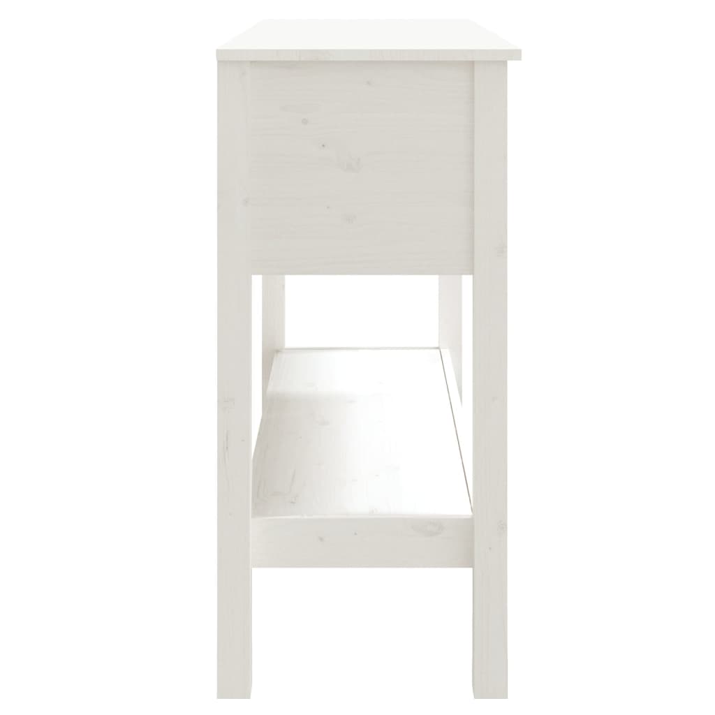 Avlastningsbord Konsollbord Vit 100x35x75 cm massiv furu