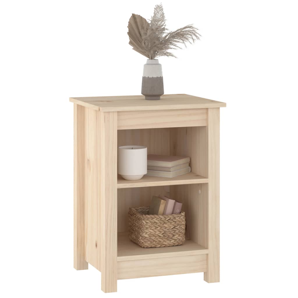 Sängbord 2 st 40x35x55 cm massivt furu