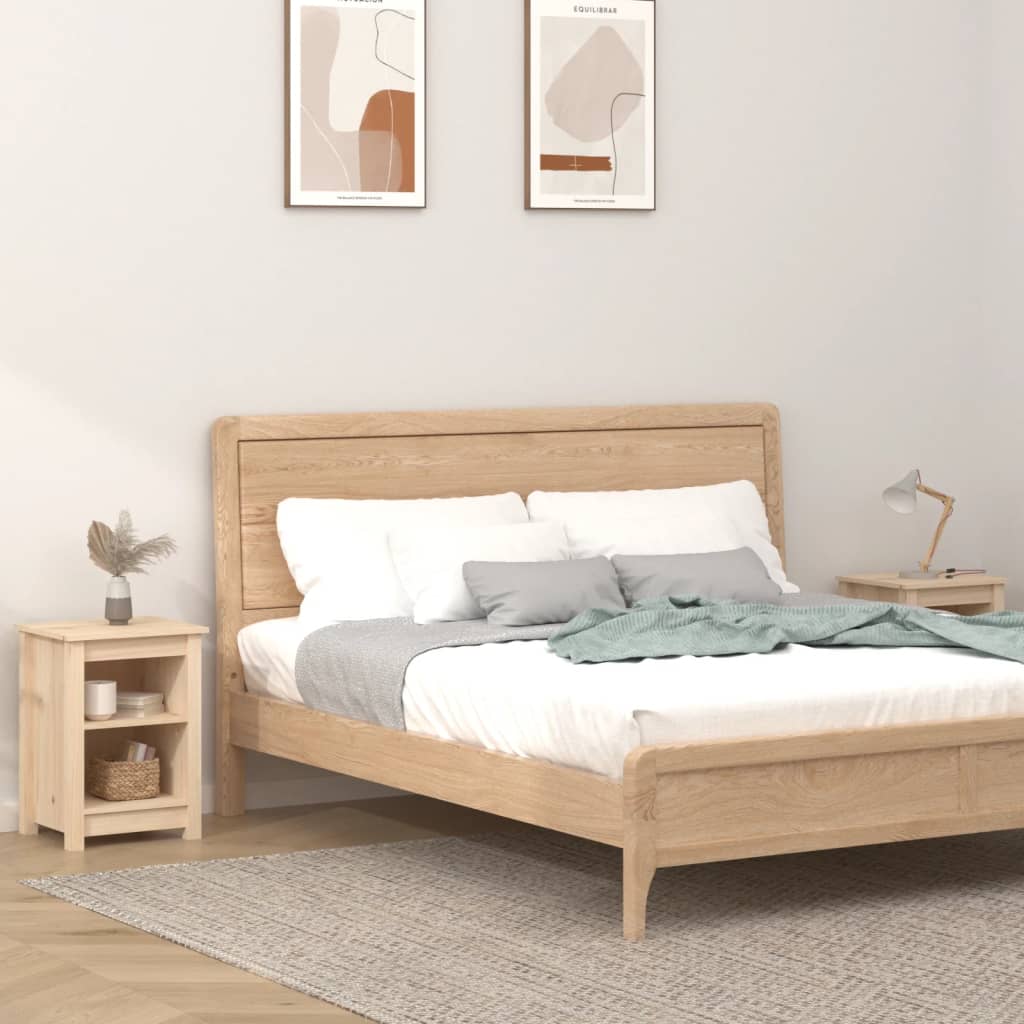Sängbord 2 st 40x35x55 cm massivt furu