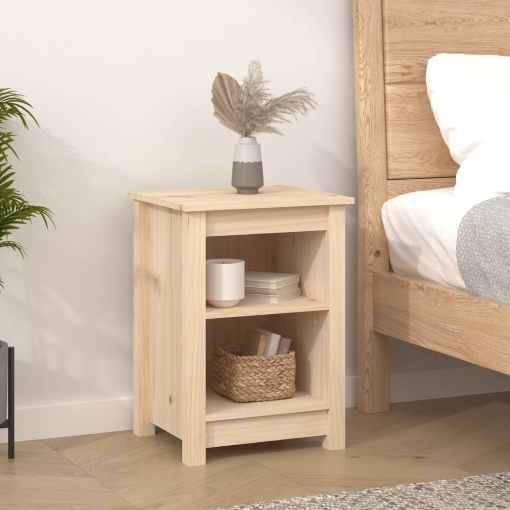 Sängbord 2 st 40x35x55 cm massivt furu