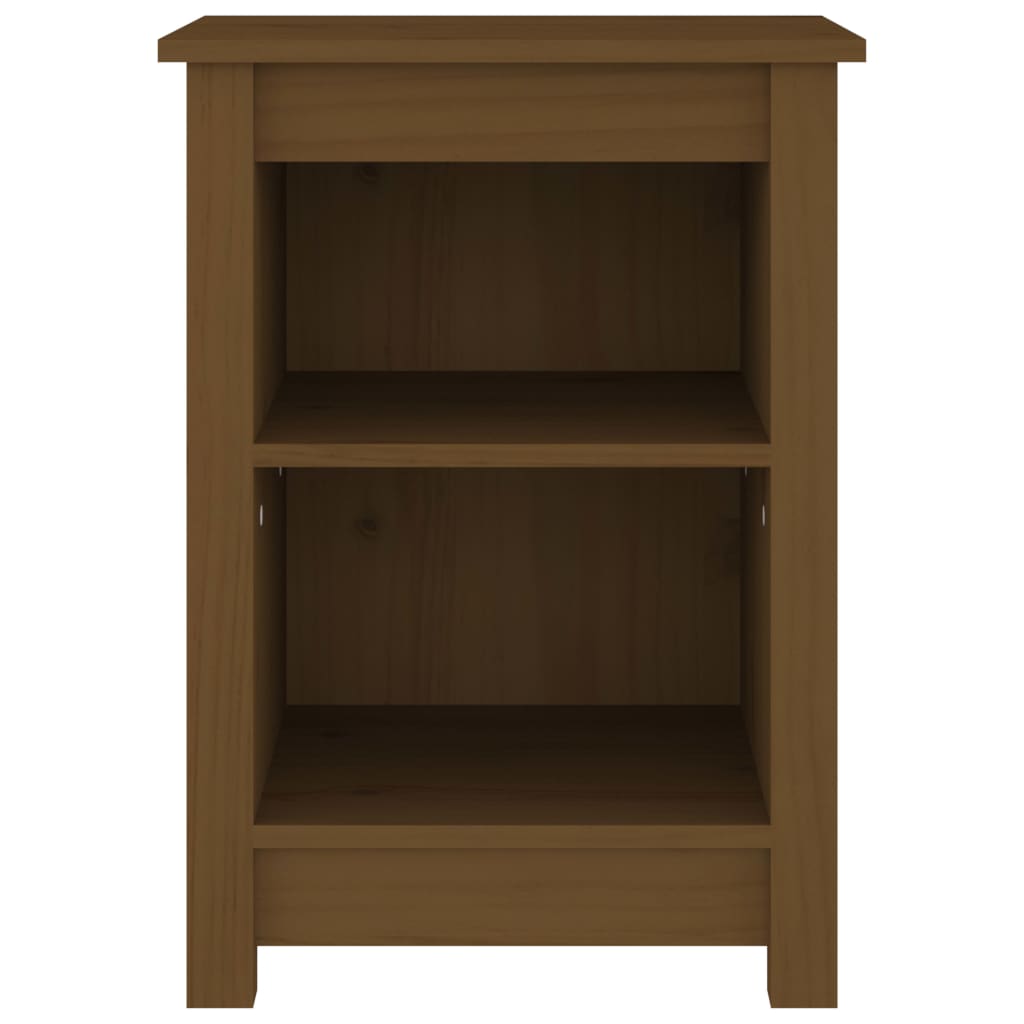 Sängbord 2 st honungsbrun 40x35x55 cm massiv furu
