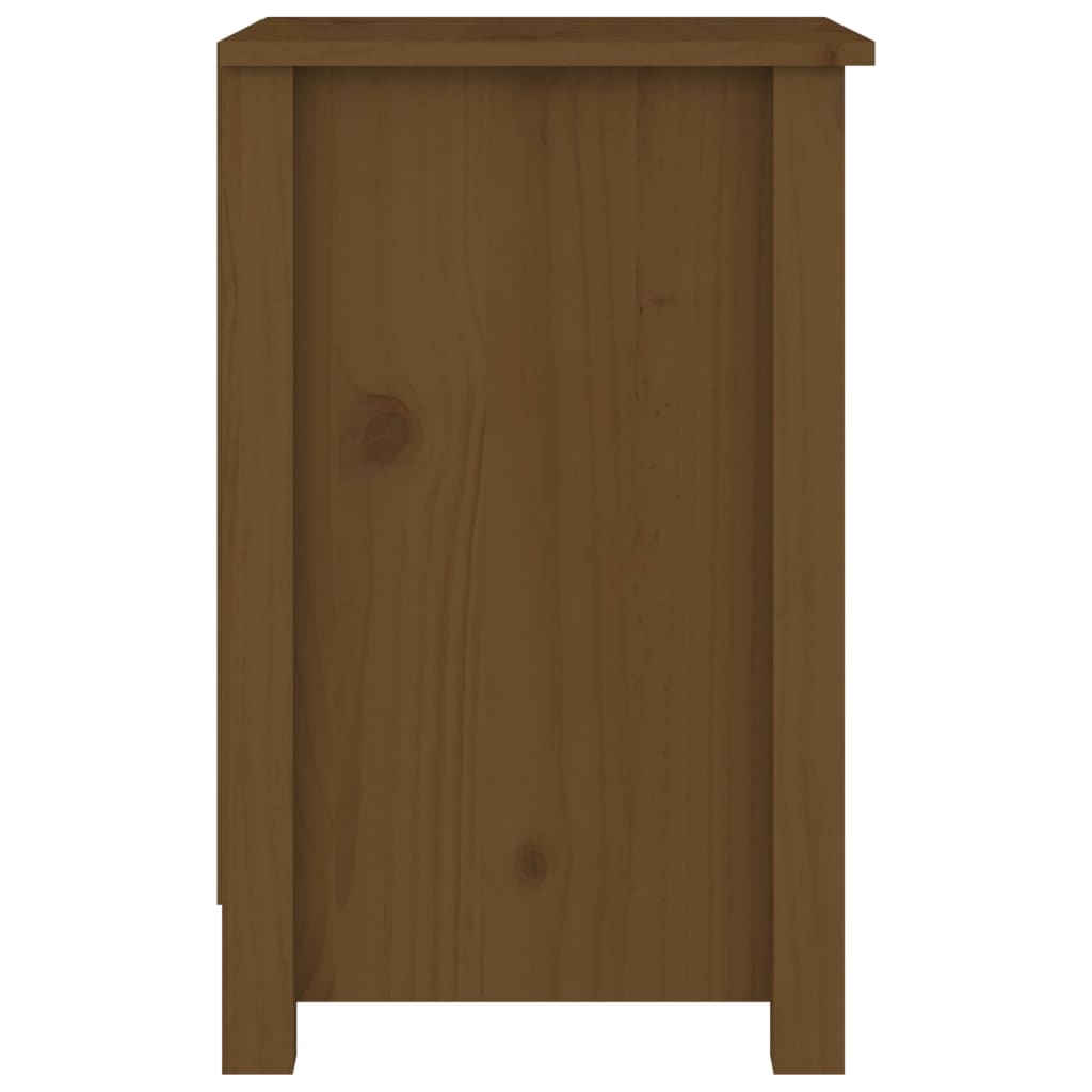 Sängbord 2 st honungsbrun 40x35x55 cm massiv furu