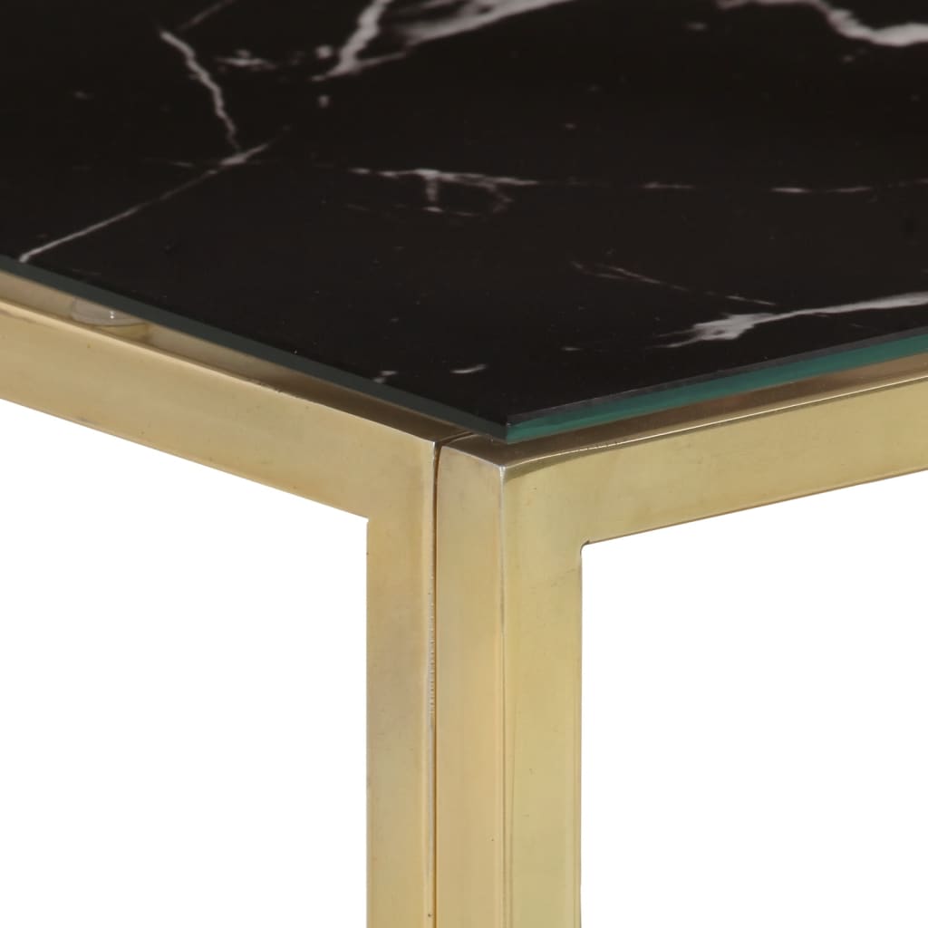 Avlastningsbord Konsollbord DIV. guld rostfritt stål och härdat glas