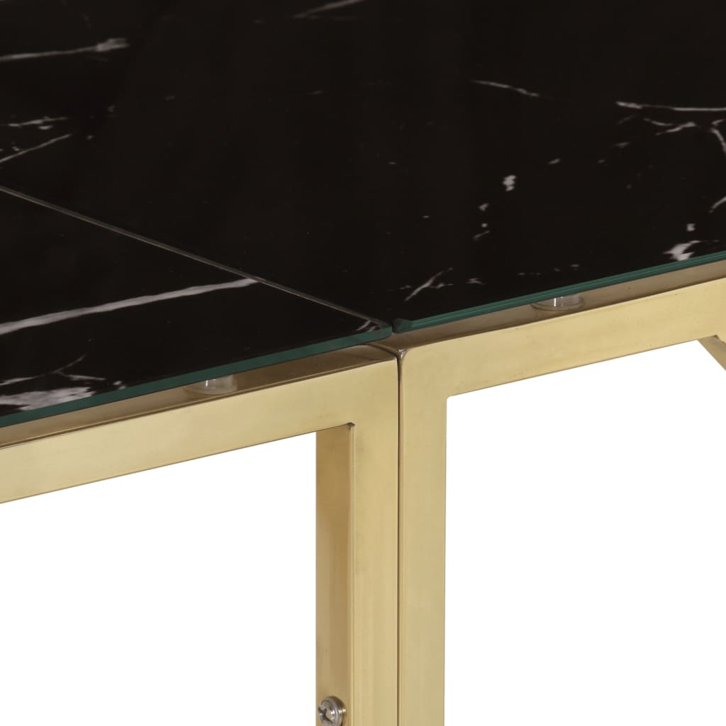 Avlastningsbord Konsollbord DIV. guld rostfritt stål och härdat glas