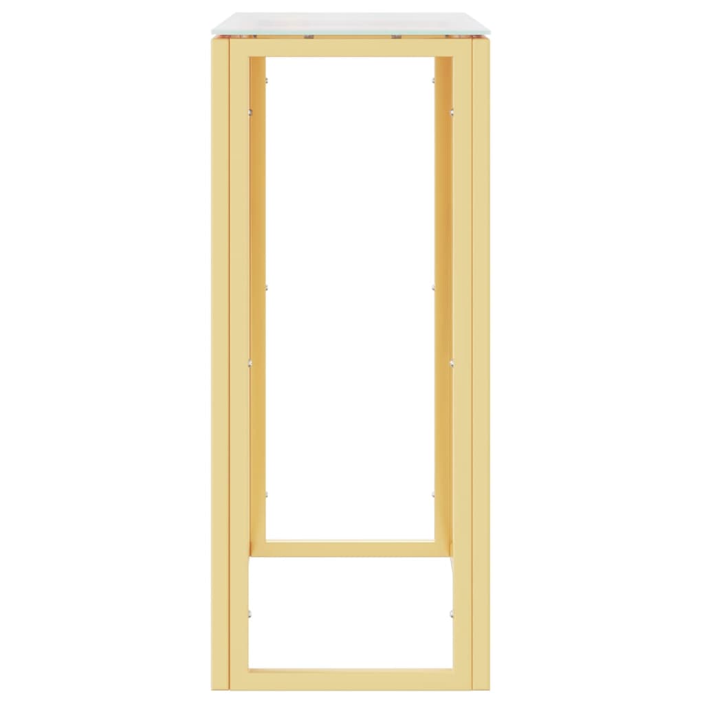 Avlastningsbord Konsollbord DIV. guld 70x30x70 cm rostfritt stål och glas