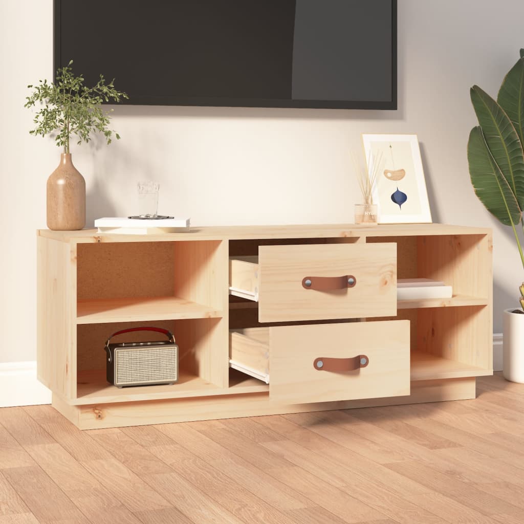 Tv-bänk 100x34x40 cm massiv furu
