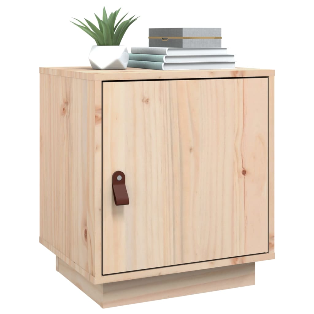 Sängbord 2 st vit 40x34x45 cm massivt furuträ