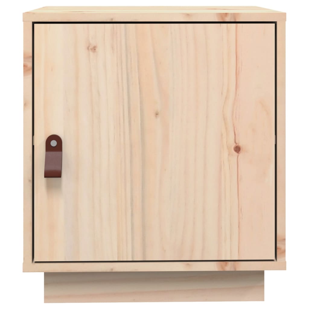 Sängbord 2 st vit 40x34x45 cm massivt furuträ