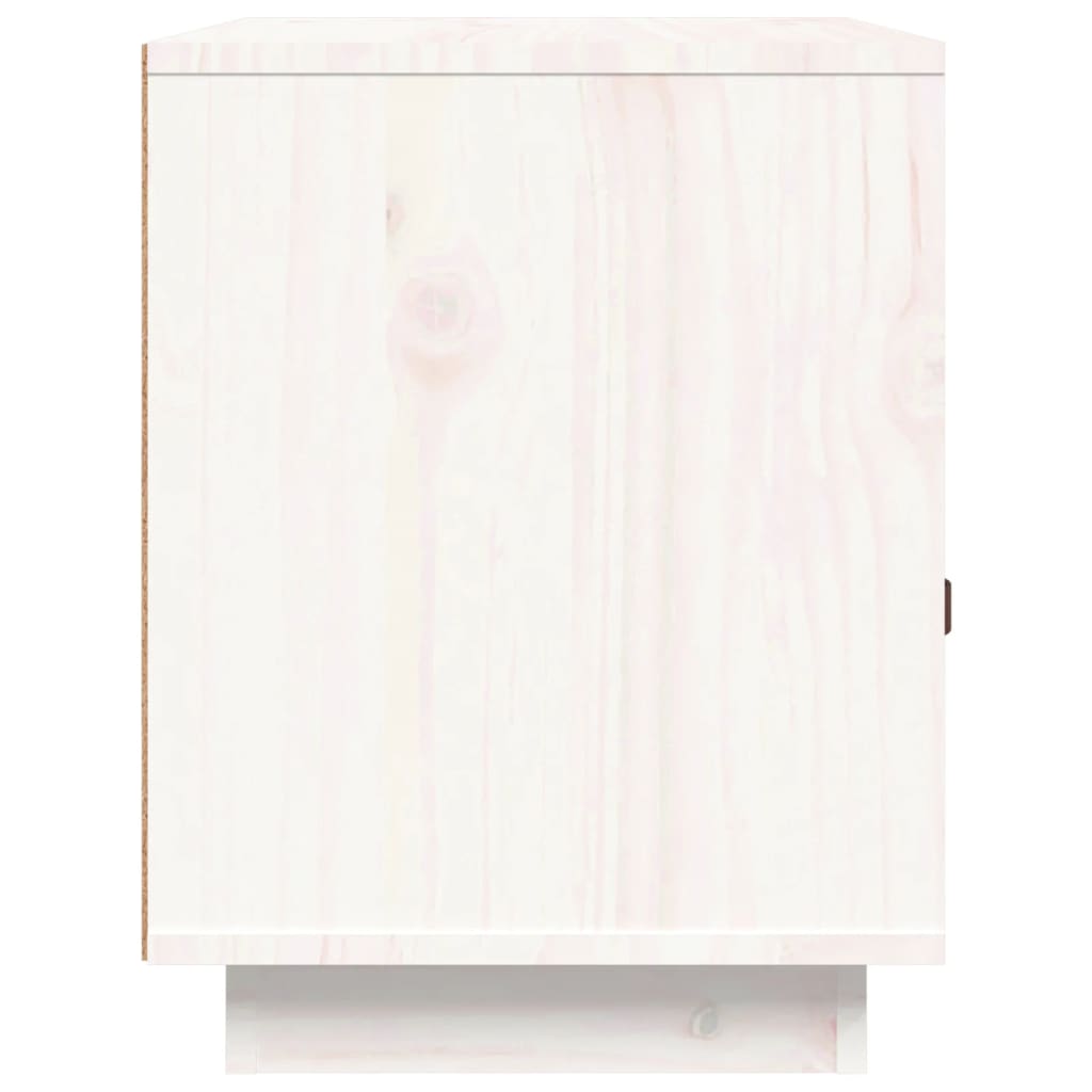 Sängbord 2 st vit 40x34x45 cm massivt furuträ