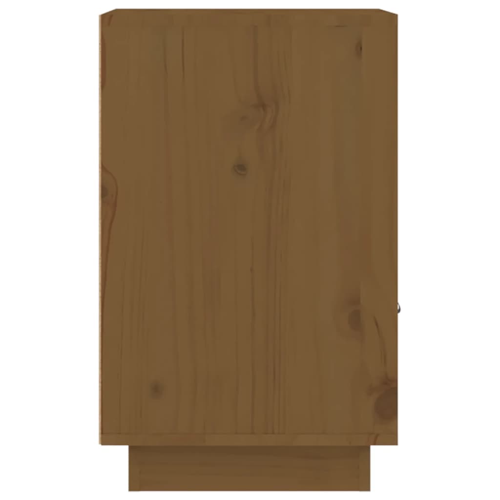 Sängbord 2 st honungsbrun 40x34x55 cm massiv furu
