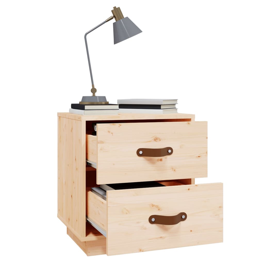 Sängbord 2 st 40x34x45 cm massivt furu