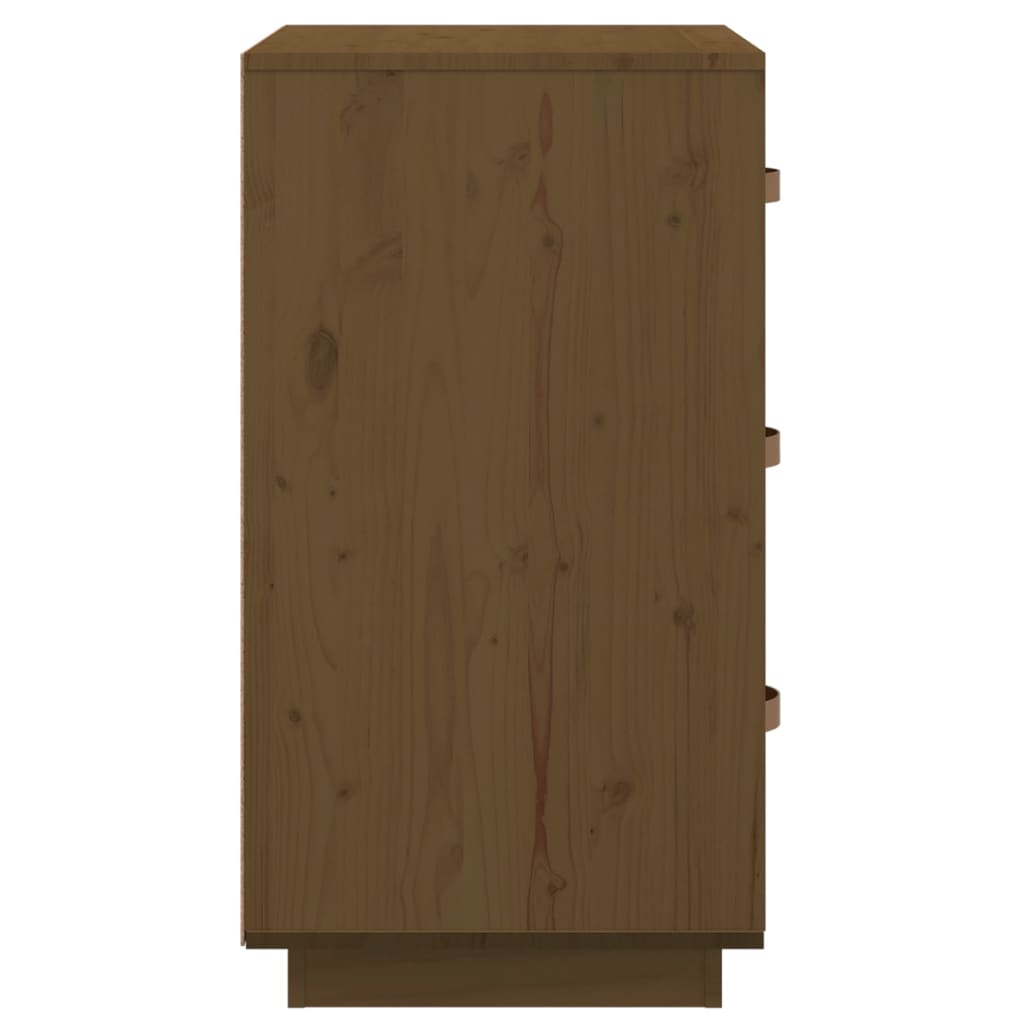 Sängbord Nattduksbord Honungsbrun 40x40x75 cm massiv furu